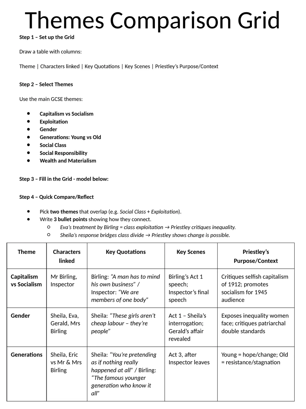 Revision Pack: Literature Paper Two An Inspector - slide 25 of 72