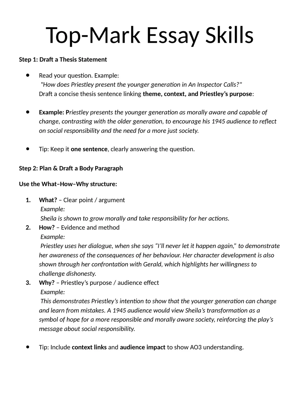 Revision Pack: Literature Paper Two An Inspector - slide 17 of 72