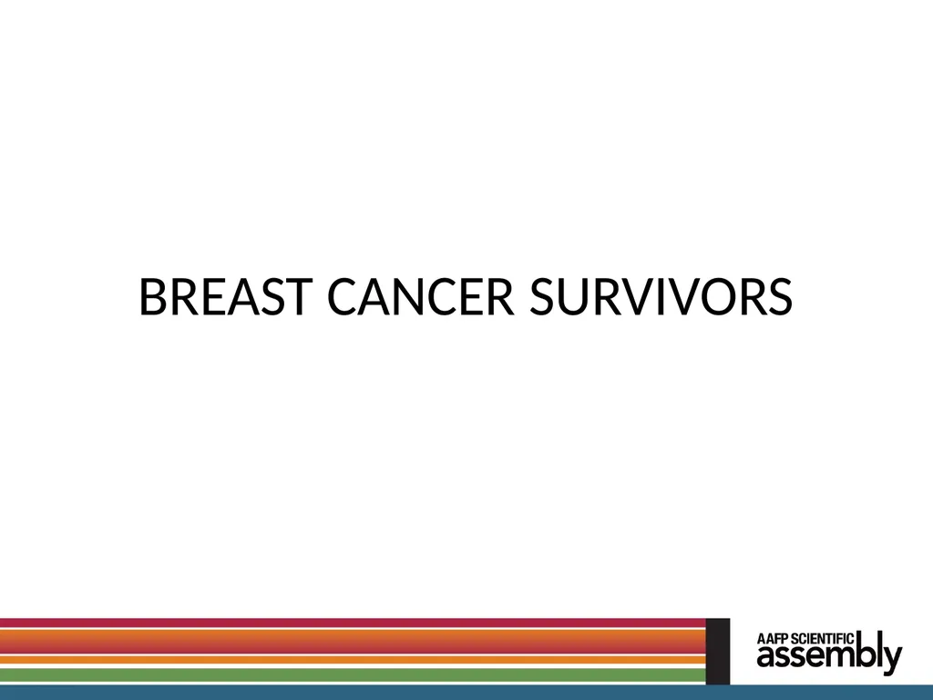 The Care of Cancer Survivors Pamela L. Pentin, JD, - slide 11 of 44