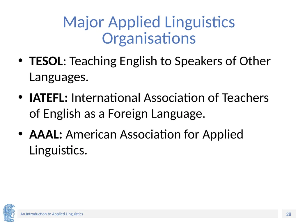 Applied Linguistics to Foreign Language Teaching - slide 28 of 39