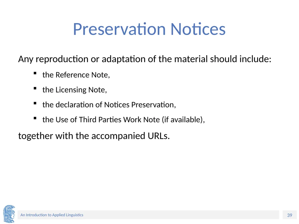 Applied Linguistics to Foreign Language Teaching - slide 39 of 39