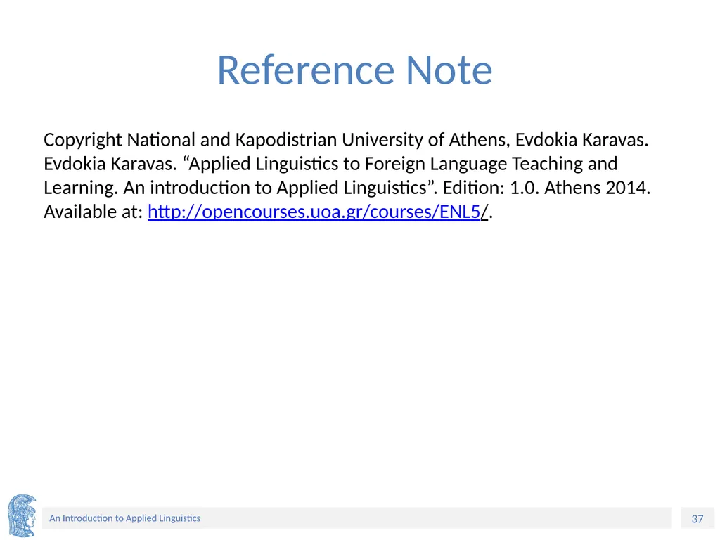Applied Linguistics to Foreign Language Teaching - slide 37 of 39