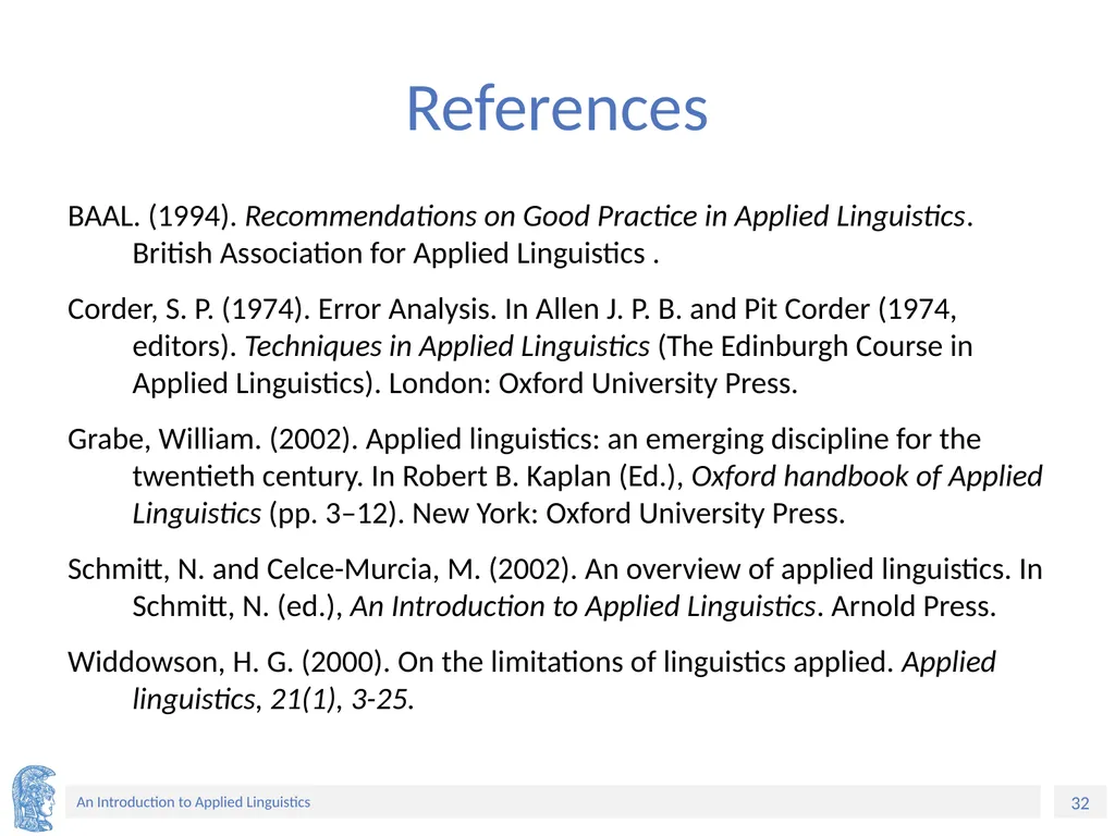 Applied Linguistics to Foreign Language Teaching - slide 32 of 39