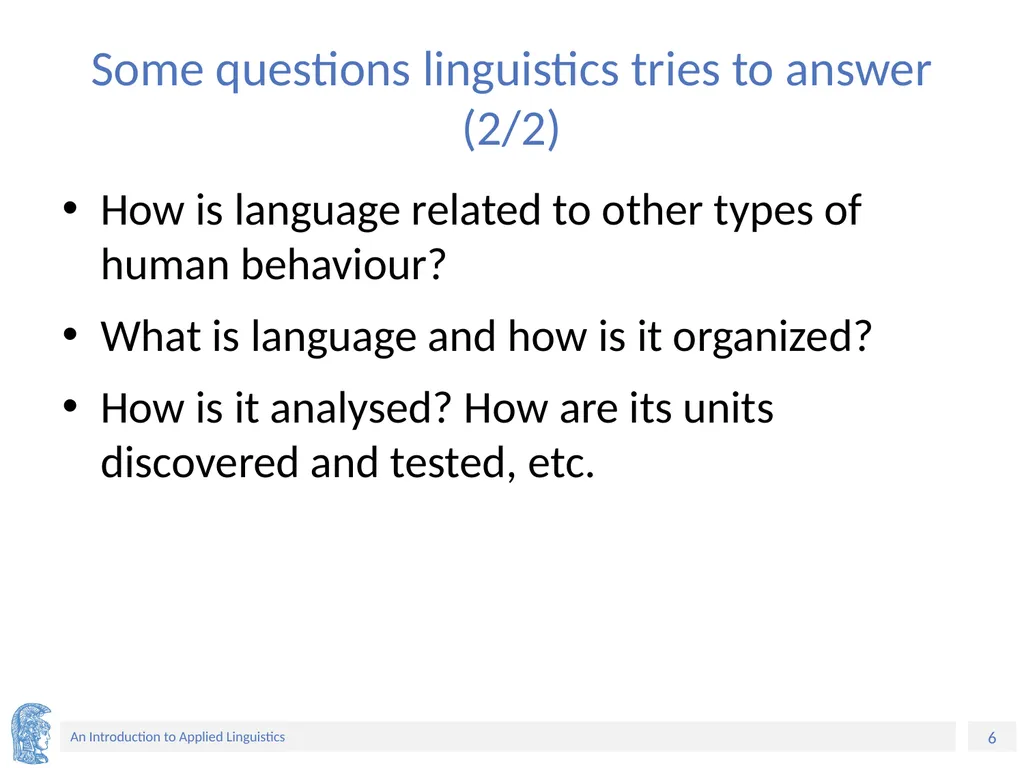 Applied Linguistics to Foreign Language Teaching - slide 6 of 39