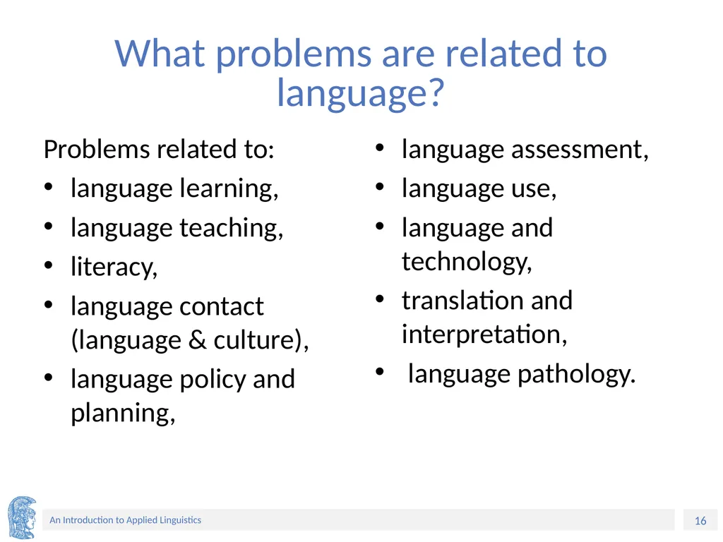 Applied Linguistics to Foreign Language Teaching - slide 16 of 39