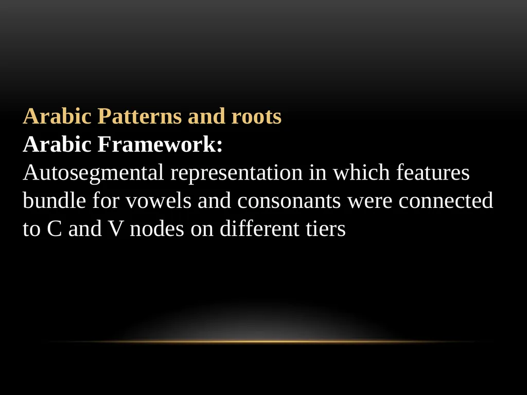 A Prosodic Theory of Nonconcatenative Morphology - slide 18 of 47