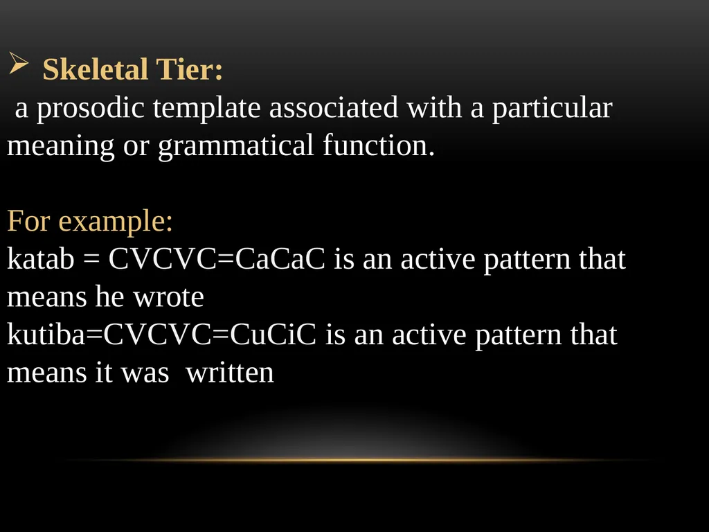 A Prosodic Theory of Nonconcatenative Morphology - slide 20 of 47