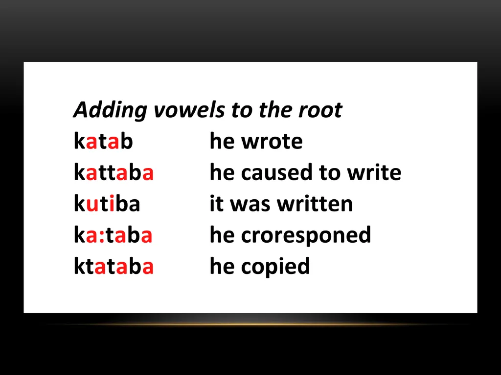 A Prosodic Theory of Nonconcatenative Morphology - slide 13 of 47