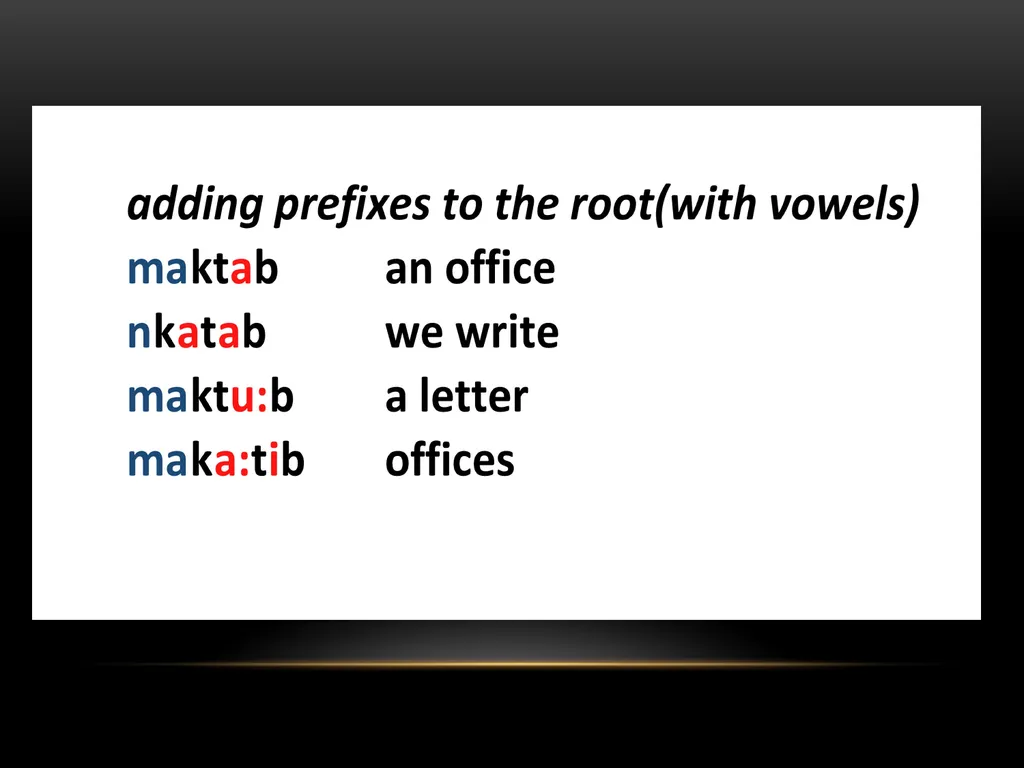 A Prosodic Theory of Nonconcatenative Morphology - slide 14 of 47