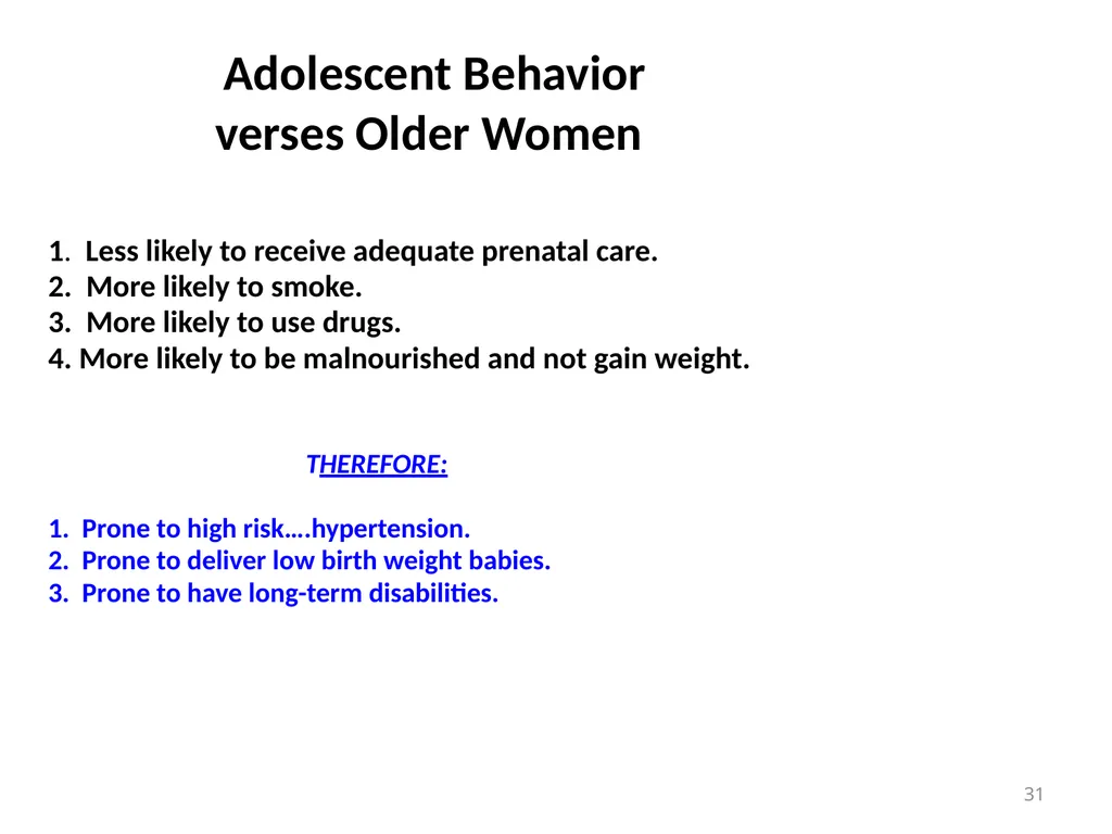 Objectives Menstruation Hormone function - slide 31 of 58