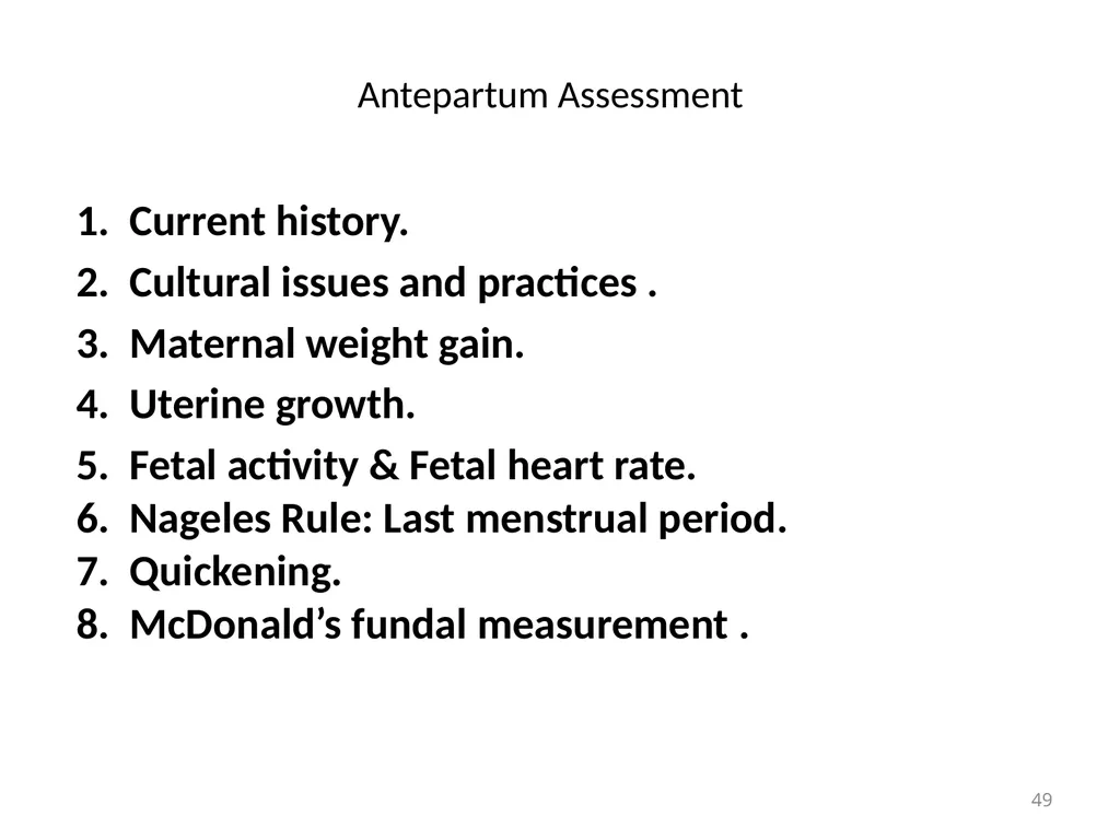 Objectives Menstruation Hormone function - slide 49 of 58