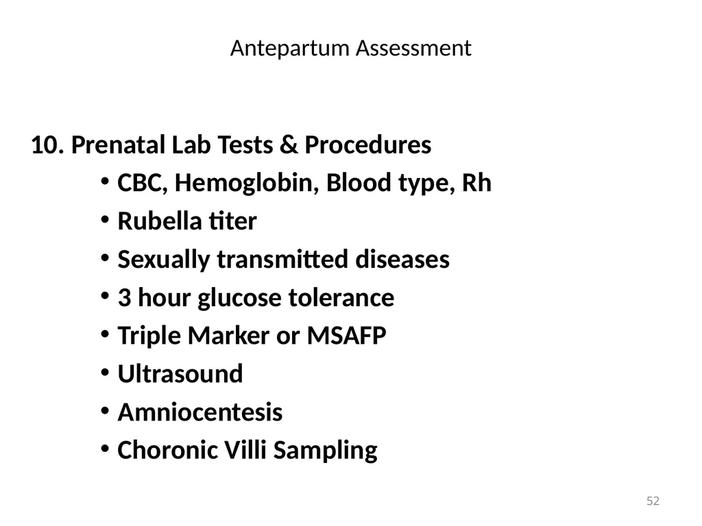 Objectives Menstruation Hormone function - slide 52 of 58
