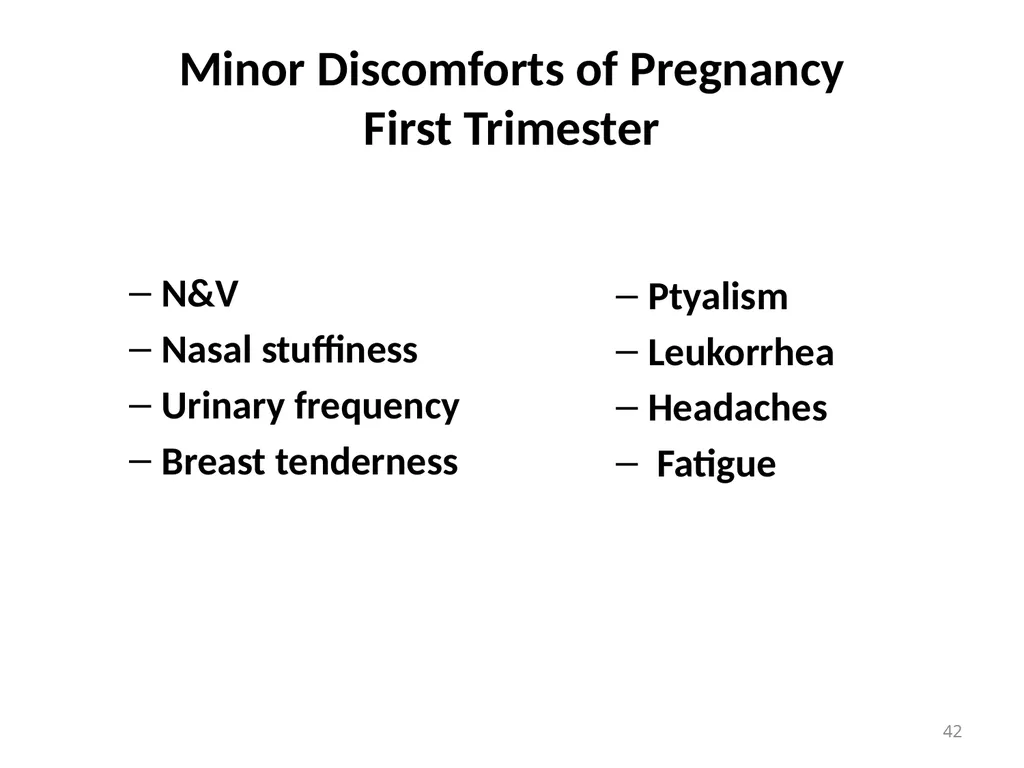 Objectives Menstruation Hormone function - slide 42 of 58