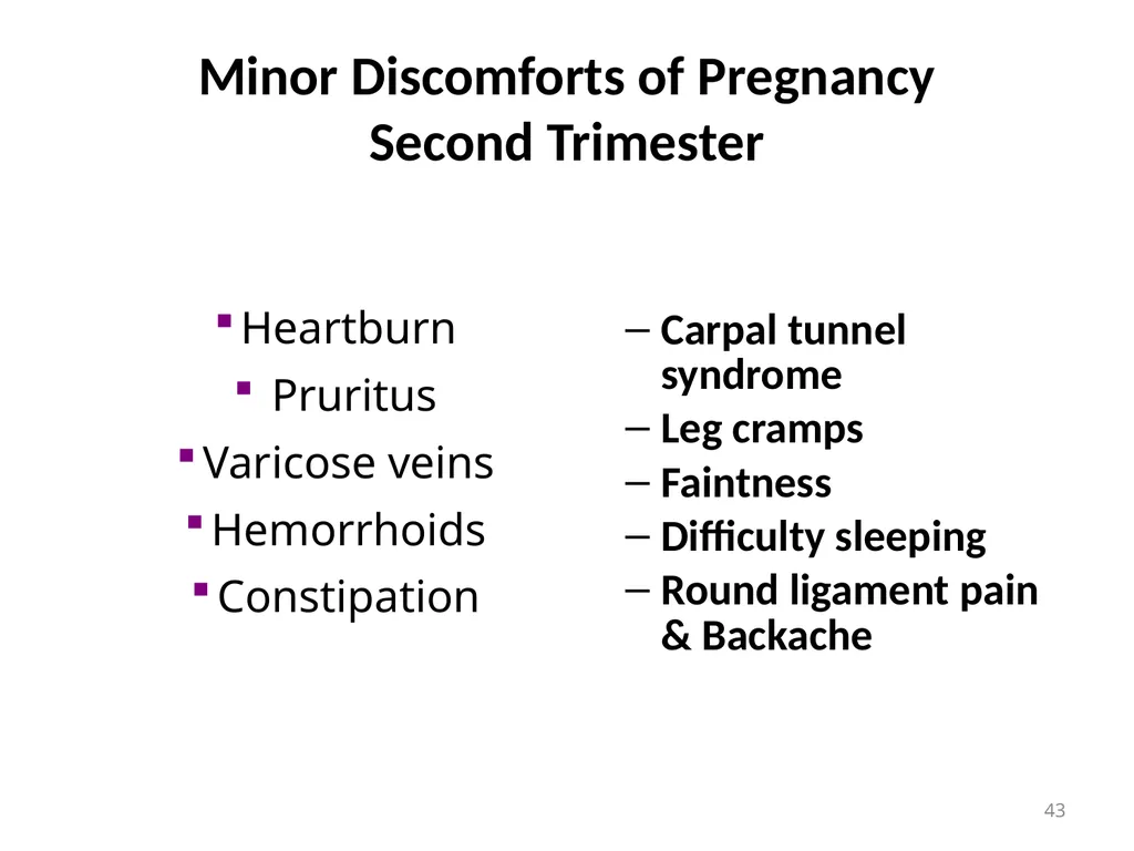 Objectives Menstruation Hormone function - slide 43 of 58