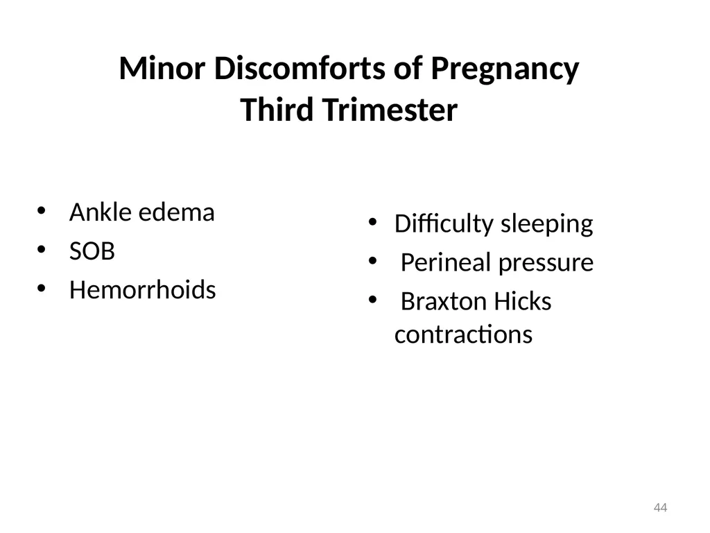 Objectives Menstruation Hormone function - slide 44 of 58