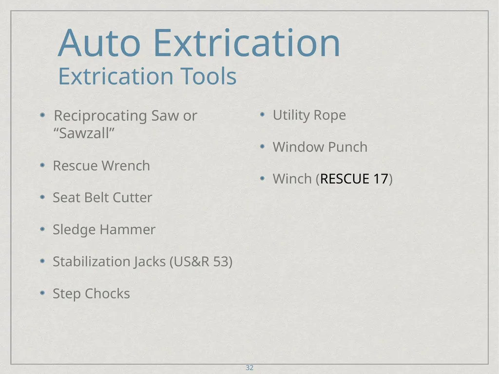 Auto Extrication FFDSD ACADEMY ORIENTATION 16 1 - slide 32 of 122