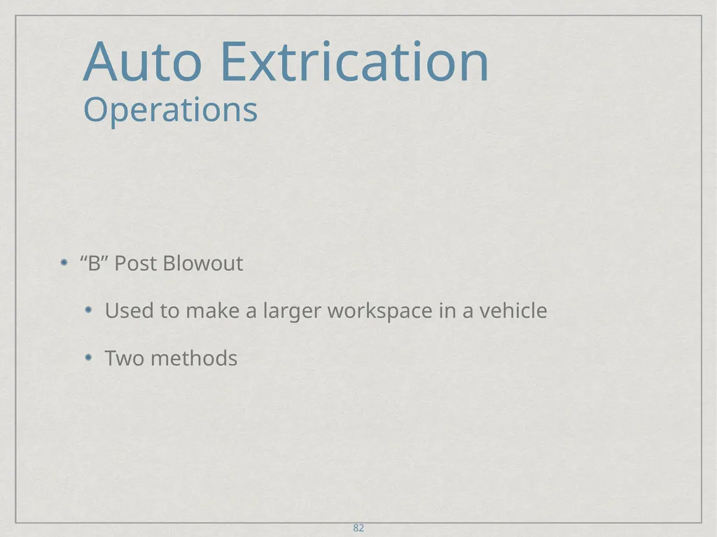 Auto Extrication FFDSD ACADEMY ORIENTATION 16 1 - slide 82 of 122