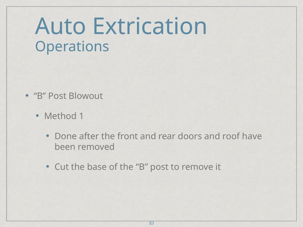 Auto Extrication FFDSD ACADEMY ORIENTATION 16 1 - slide 83 of 122