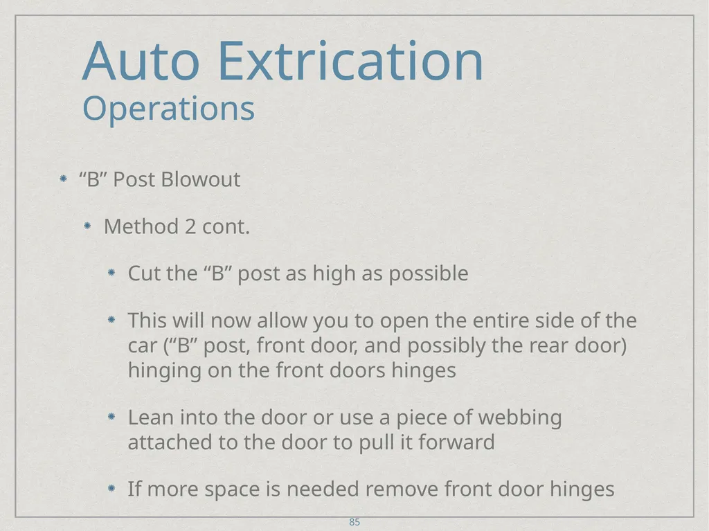 Auto Extrication FFDSD ACADEMY ORIENTATION 16 1 - slide 85 of 122