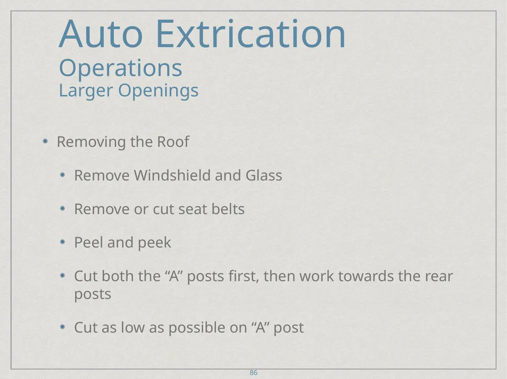 Auto Extrication FFDSD ACADEMY ORIENTATION 16 1 - slide 86 of 122