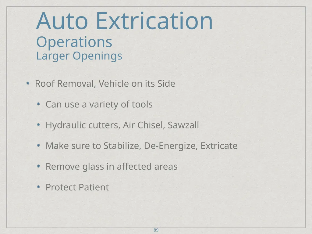 Auto Extrication FFDSD ACADEMY ORIENTATION 16 1 - slide 89 of 122