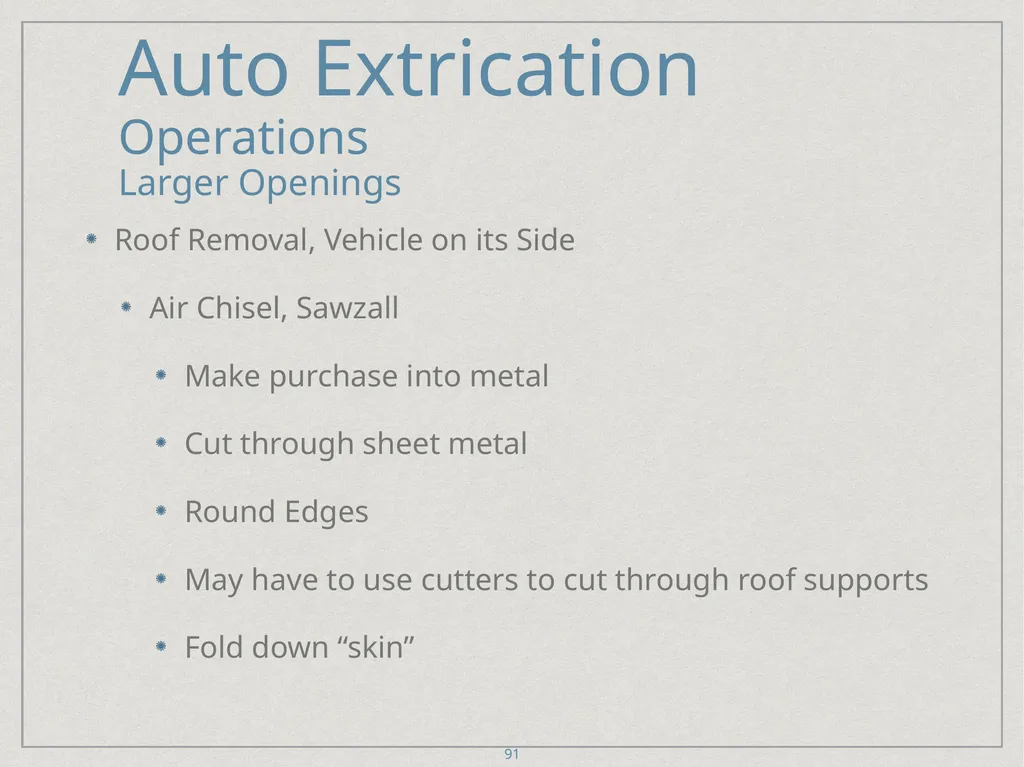 Auto Extrication FFDSD ACADEMY ORIENTATION 16 1 - slide 91 of 122