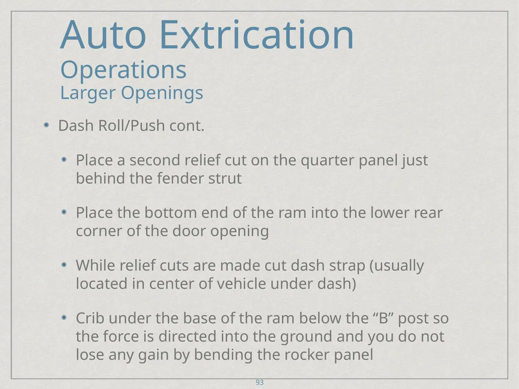 Auto Extrication FFDSD ACADEMY ORIENTATION 16 1 - slide 93 of 122