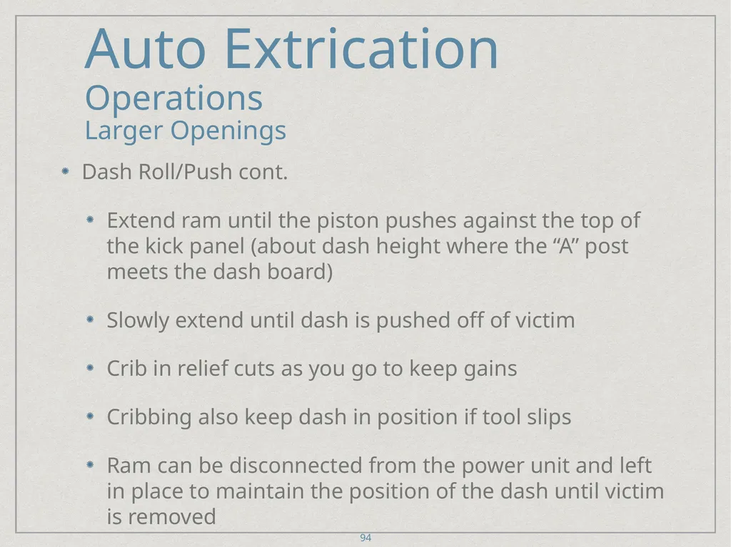 Auto Extrication FFDSD ACADEMY ORIENTATION 16 1 - slide 94 of 122