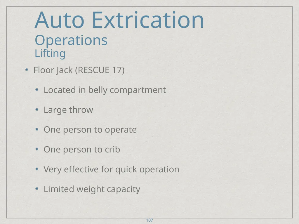 Auto Extrication FFDSD ACADEMY ORIENTATION 16 1 - slide 107 of 122