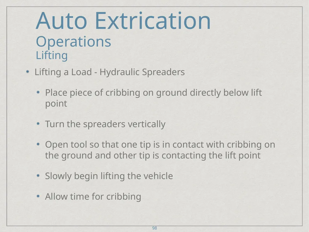 Auto Extrication FFDSD ACADEMY ORIENTATION 16 1 - slide 98 of 122