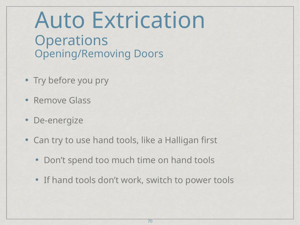 Auto Extrication FFDSD ACADEMY ORIENTATION 16 1 - slide 70 of 122
