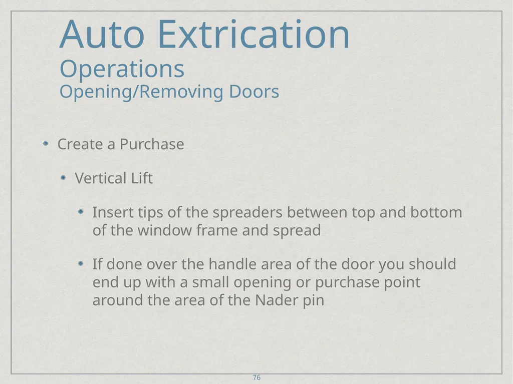 Auto Extrication FFDSD ACADEMY ORIENTATION 16 1 - slide 76 of 122