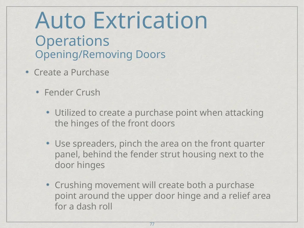 Auto Extrication FFDSD ACADEMY ORIENTATION 16 1 - slide 77 of 122