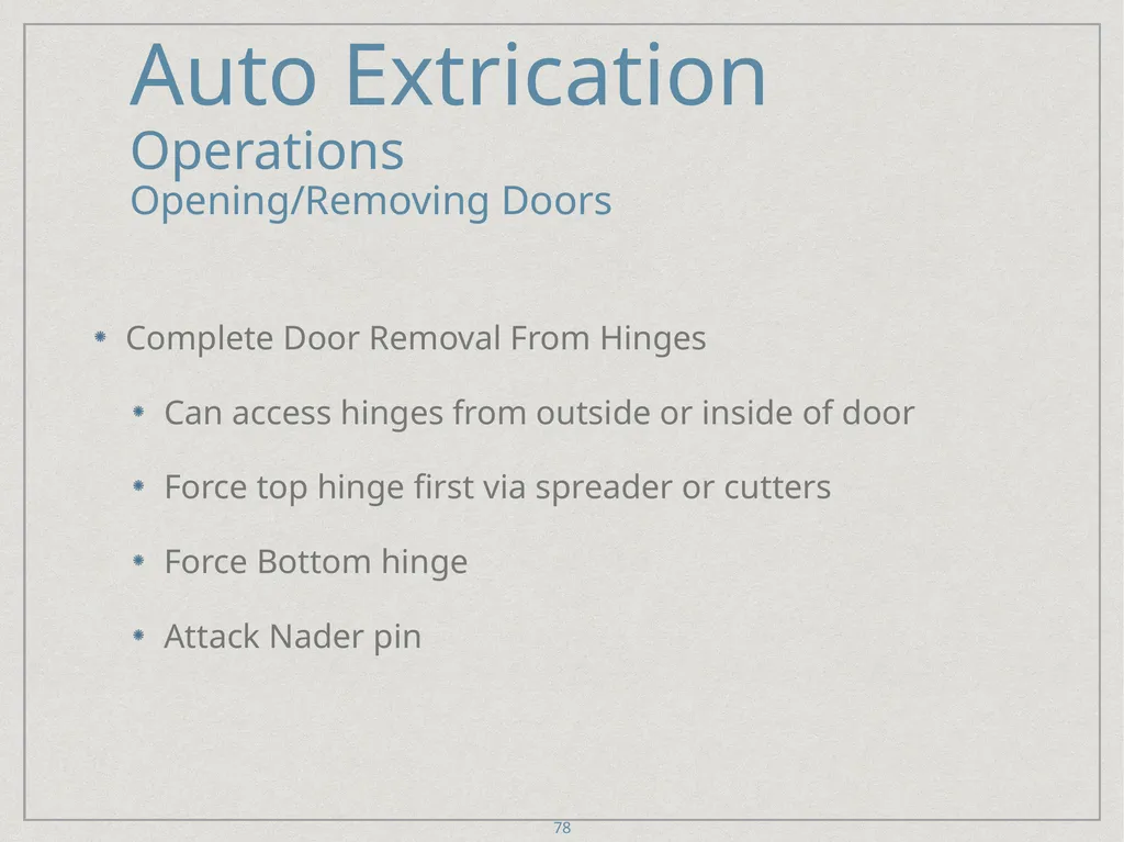 Auto Extrication FFDSD ACADEMY ORIENTATION 16 1 - slide 78 of 122