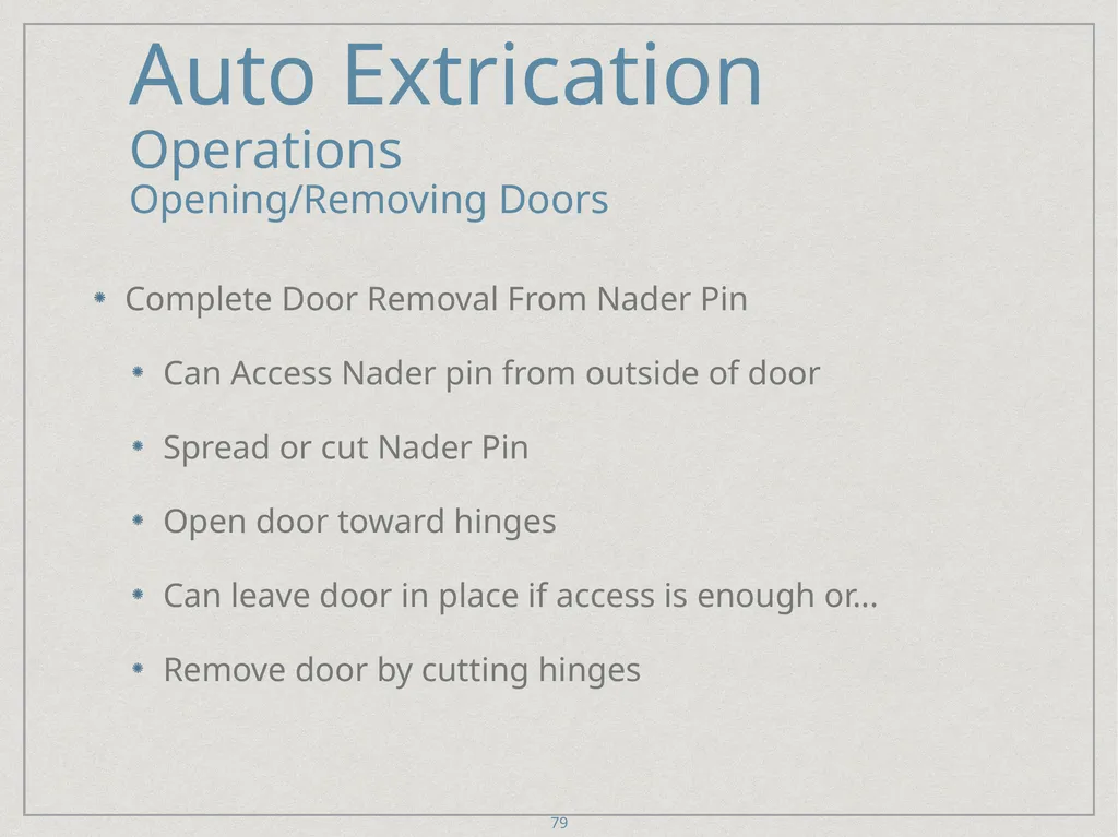 Auto Extrication FFDSD ACADEMY ORIENTATION 16 1 - slide 79 of 122