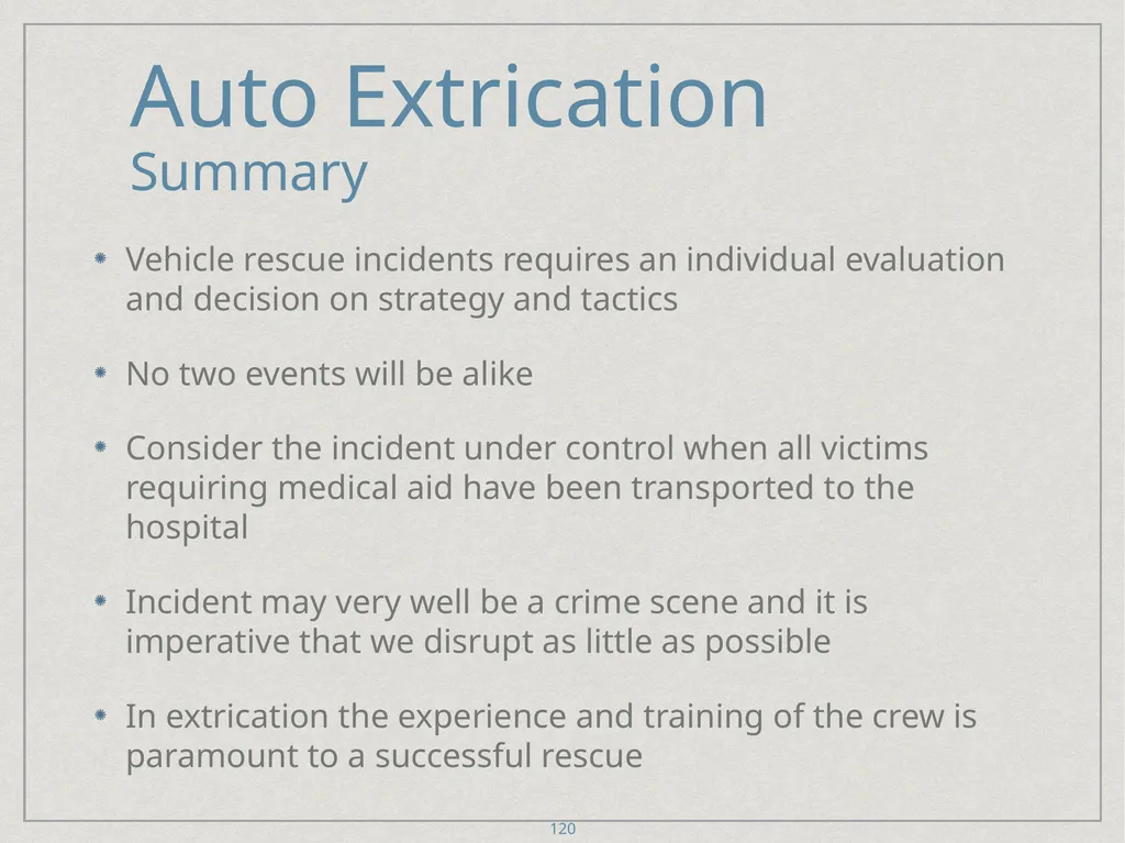 Auto Extrication FFDSD ACADEMY ORIENTATION 16 1 - slide 120 of 122