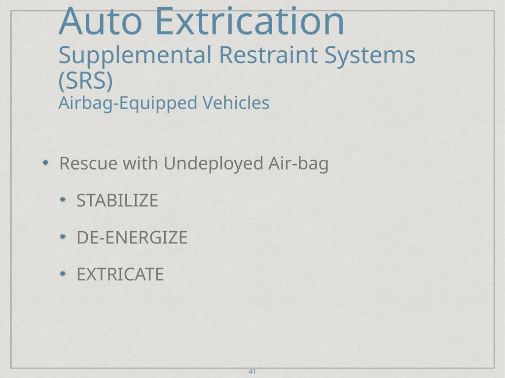 Auto Extrication FFDSD ACADEMY ORIENTATION 16 1 - slide 41 of 122