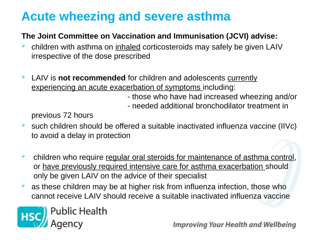 Childhood Influenza (flu) Immunisation Programme - slide 43 of 57