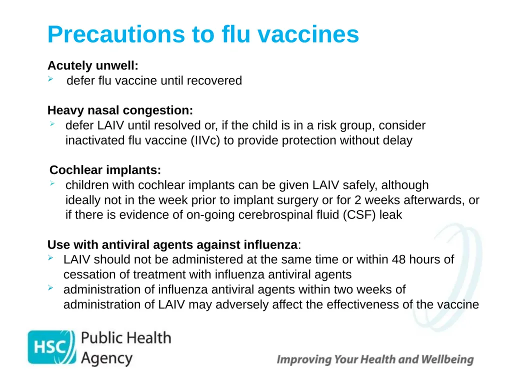 Childhood Influenza (flu) Immunisation Programme - slide 42 of 57
