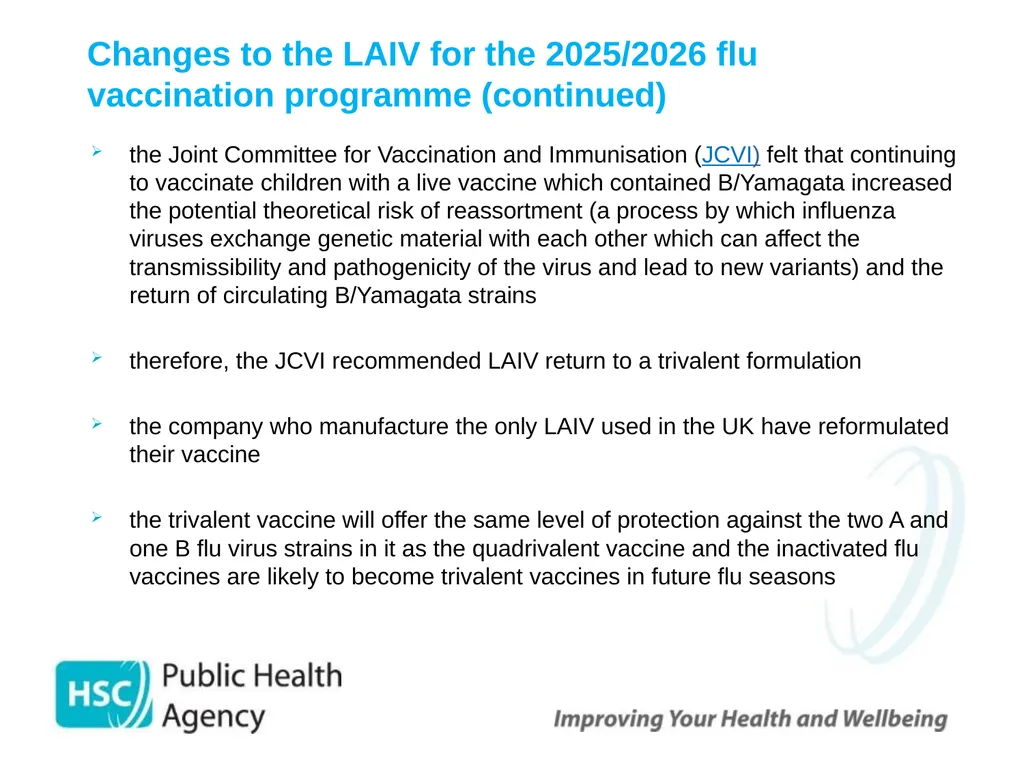 Childhood Influenza (flu) Immunisation Programme - slide 27 of 57