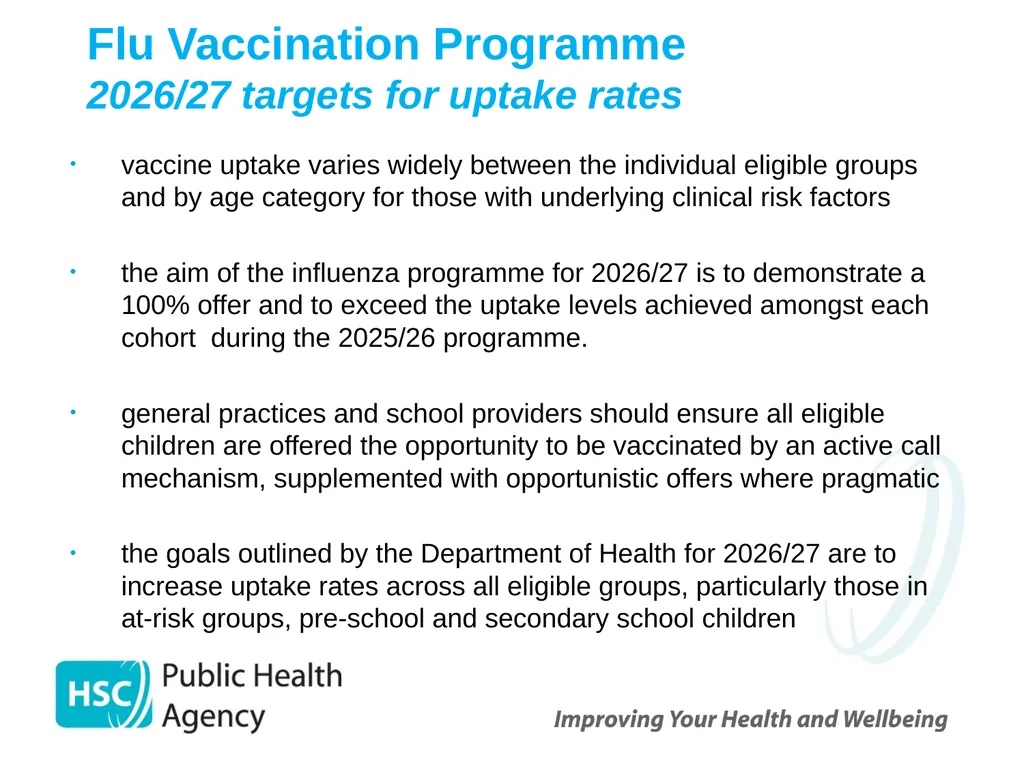 Childhood Influenza (flu) Immunisation Programme - slide 23 of 57