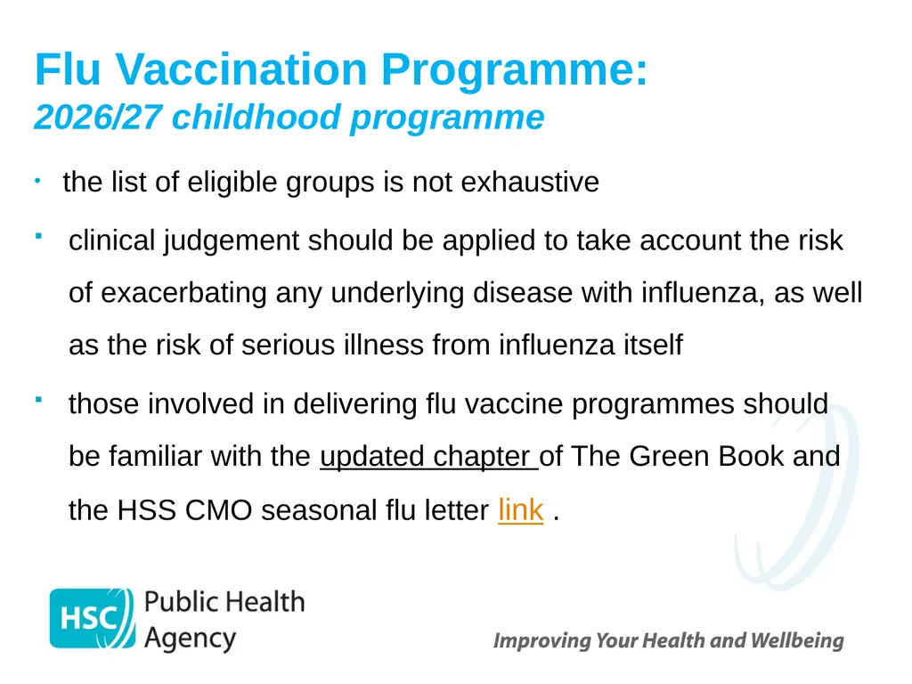 Childhood Influenza (flu) Immunisation Programme - slide 19 of 57
