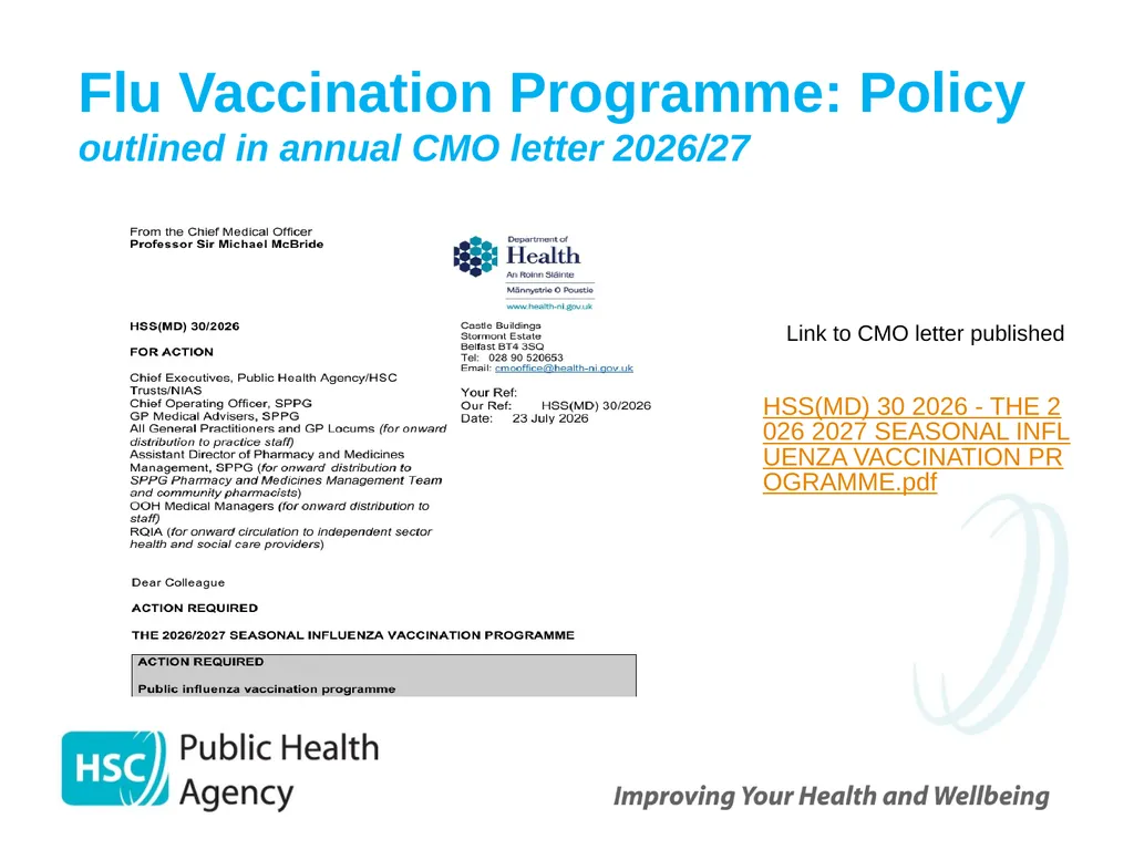 Childhood Influenza (flu) Immunisation Programme - slide 16 of 57