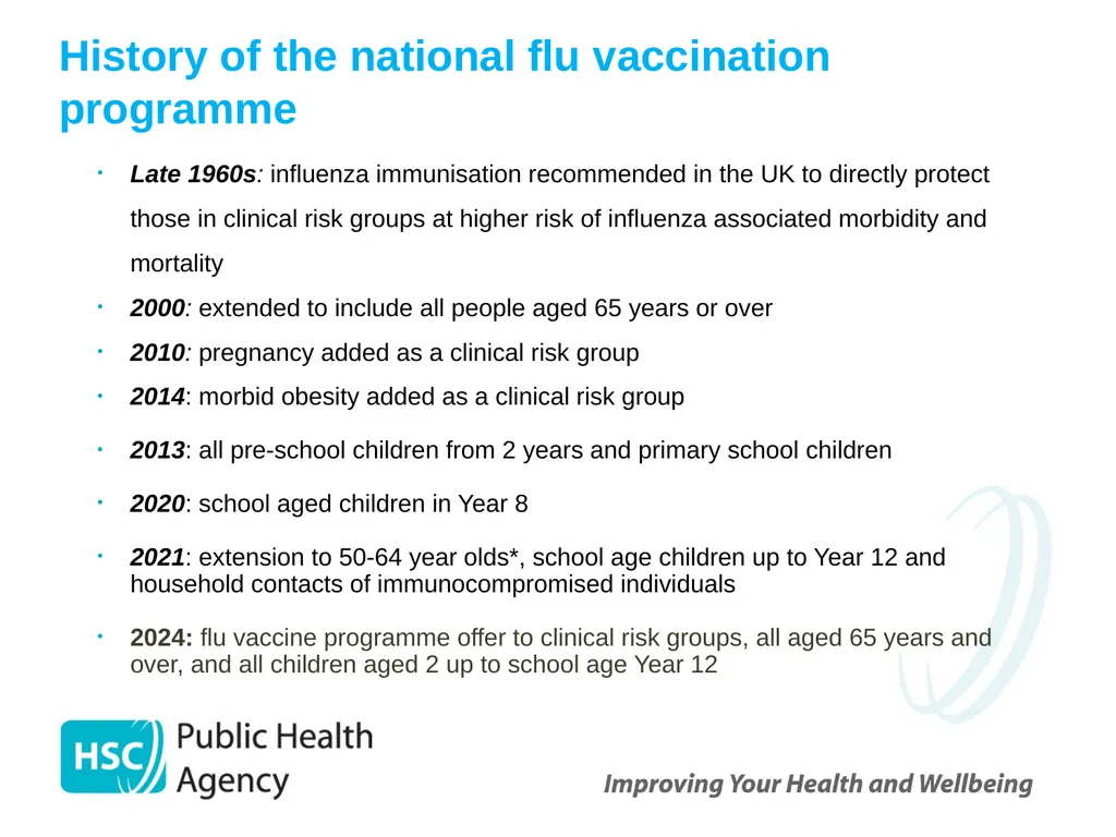 Childhood Influenza (flu) Immunisation Programme - slide 13 of 57