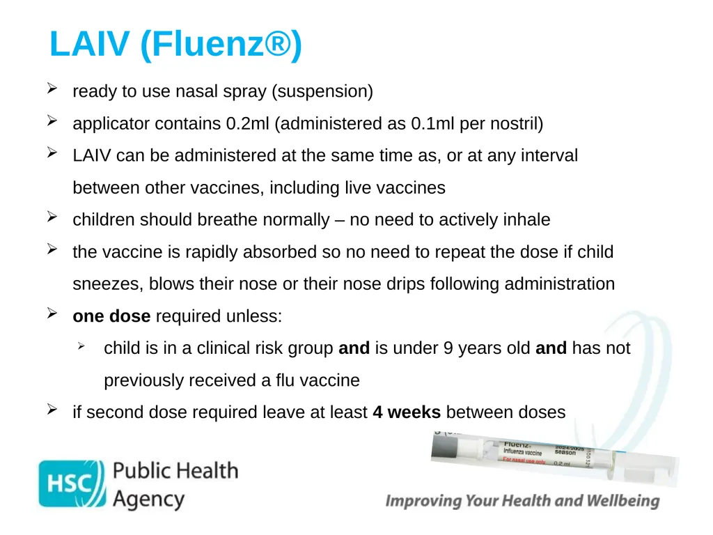 Childhood Influenza (flu) Immunisation Programme - slide 31 of 57
