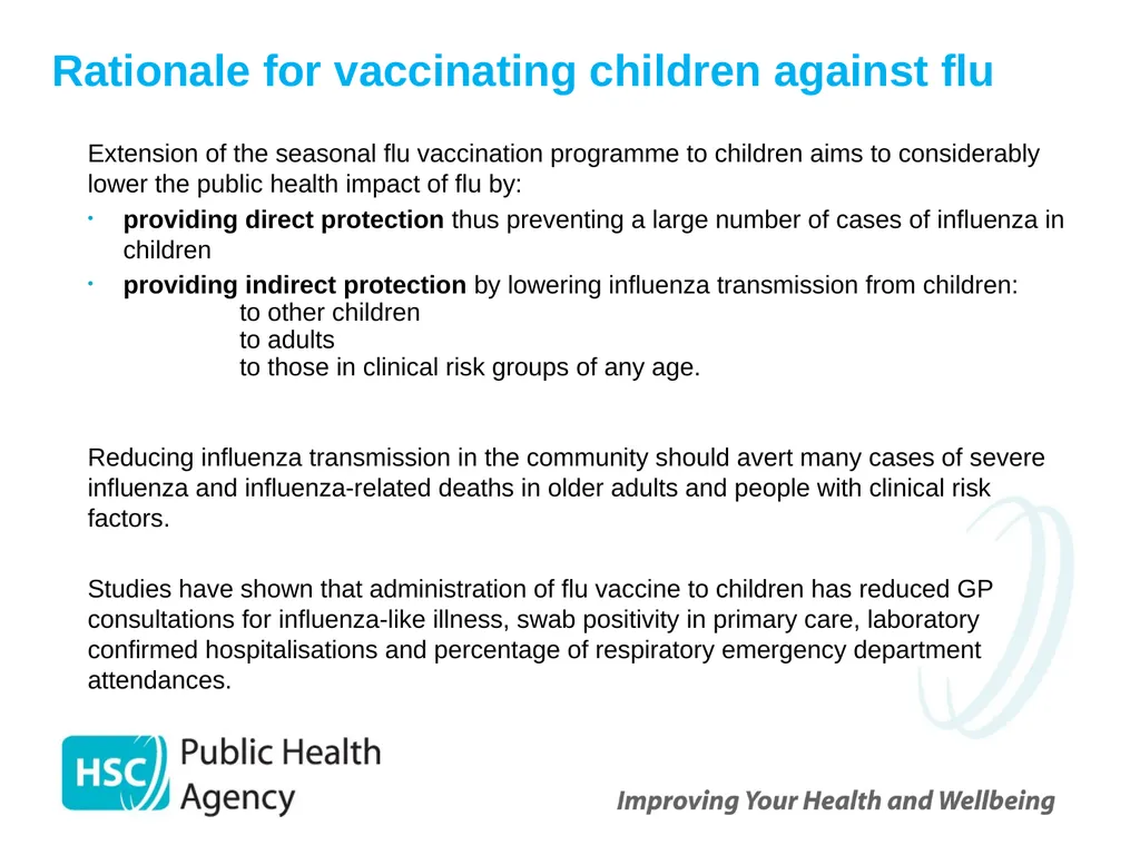 Childhood Influenza (flu) Immunisation Programme - slide 14 of 57