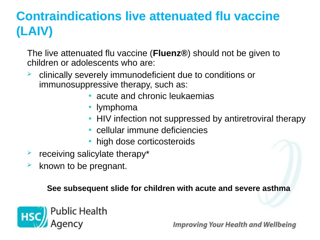 Childhood Influenza (flu) Immunisation Programme - slide 40 of 57