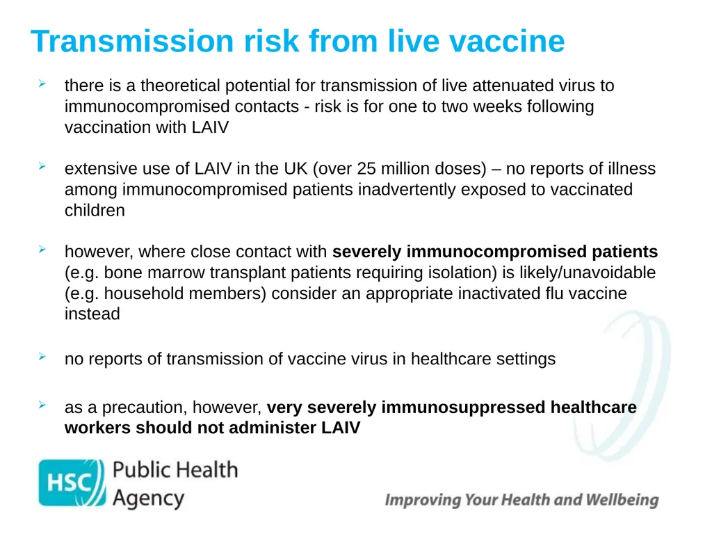 Childhood Influenza (flu) Immunisation Programme - slide 47 of 57