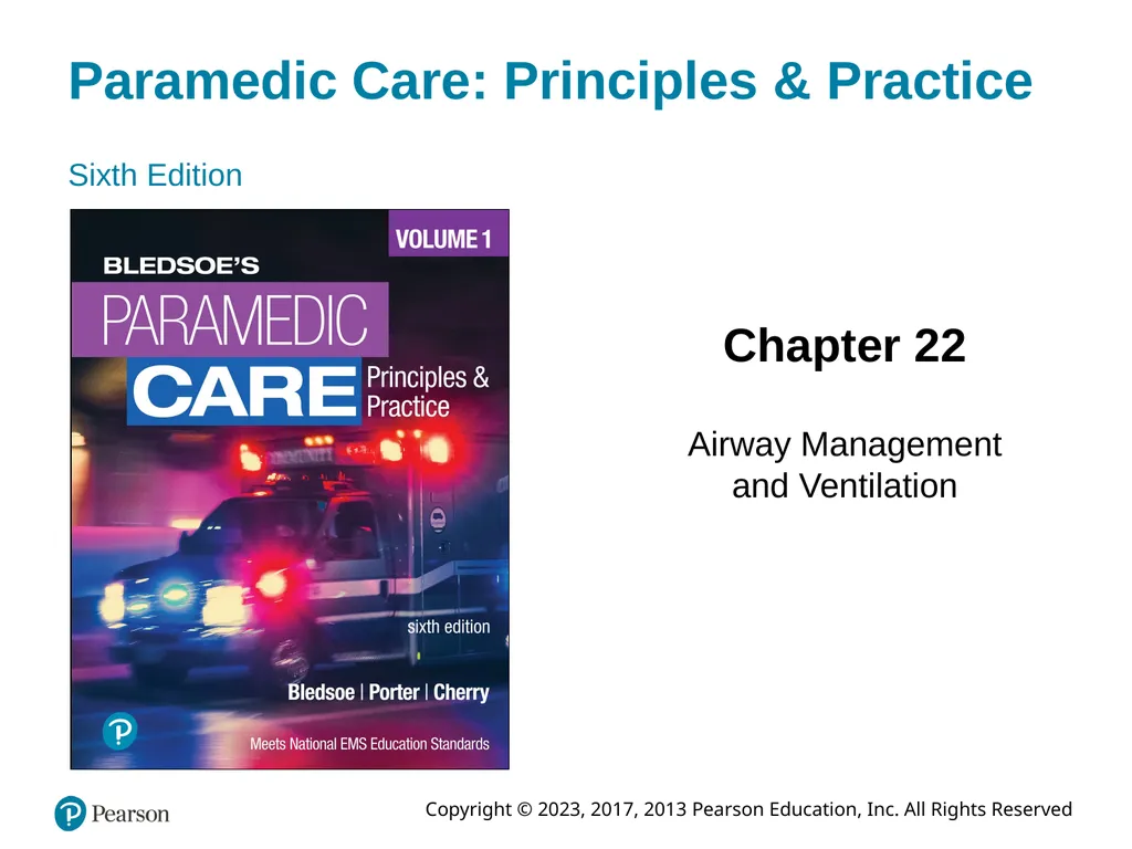 Paramedic Care: Principles & Practice Sixth - slide 1 of 87