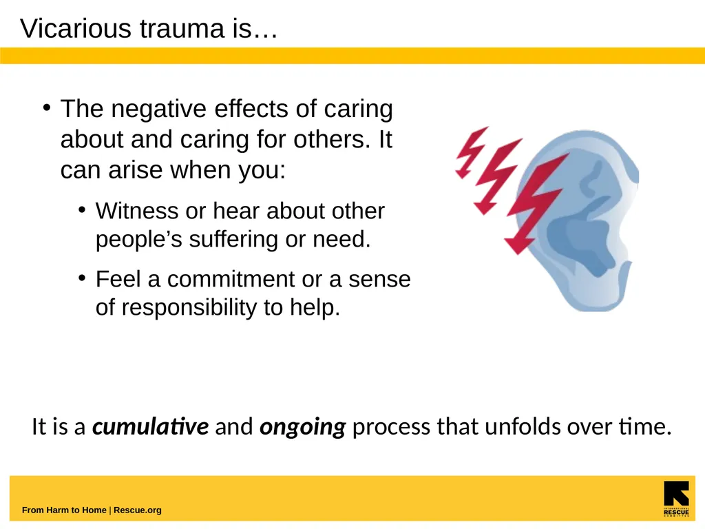 Understanding And Coping With Vicarious Trauma - slide 5 of 27